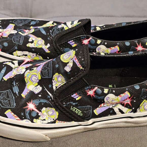 VANS x Disney Pixar Toy Story Slip-ons  Buzz Lightyear Kid's Sneakers Size 4.5 - Picture 5 of 5